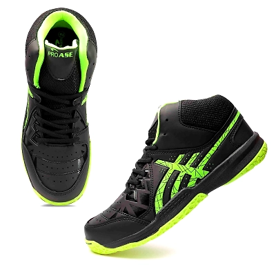 Pro Ase Basketball Shoes BB-205-2-Black-Green-2