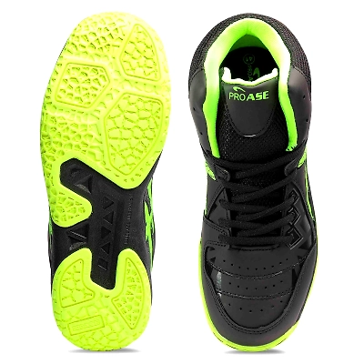 Pro Ase Basketball Shoes BB-205-2-Black-Green-4