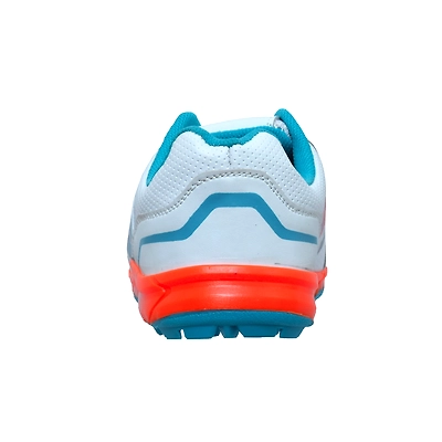 TOTAL True Cricket Rubber Spike Shoes-10-WHITE/ORANGE/SEAGREEN-3