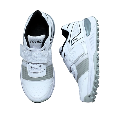 TOTAL MRK-PLAYER Cricket Rubber Spike Shoes-5-WHITE/GREY-1
