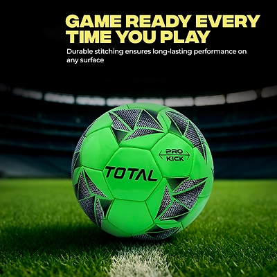 TOTAL KickPro Football Durable Training &amp; Match Ball for Kids &amp; Beginners-Green-3-3