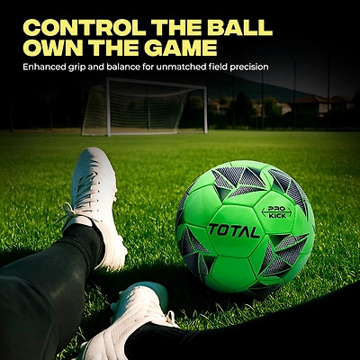 TOTAL KickPro Football Durable Training &amp; Match Ball for Kids &amp; Beginners-5-Green-2