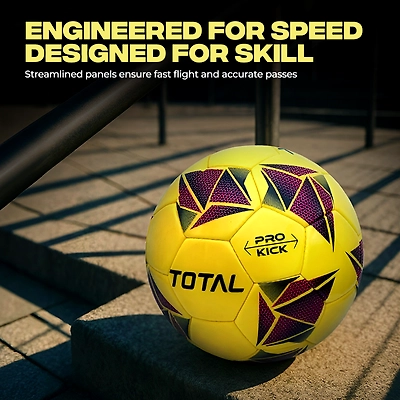 TOTAL KickPro Football Durable Training &amp; Match Ball for Kids &amp; Beginners-3-Yellow-2