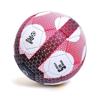 TOTAL PVC Football Durable Training &amp; Match Ball for Kids &amp; Beginners-White-Red-5-1
