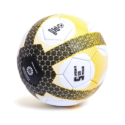 TOTAL PVC Football Durable Training &amp; Match Ball for Kids &amp; Beginners-White-Yellow-5-1