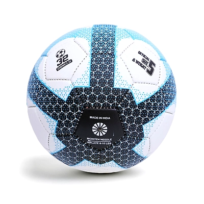 TOTAL PVC Football Durable Training &amp; Match Ball for Kids &amp; Beginners-White-Blue-5-1