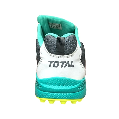Total Vintage 24 Cricket Shoes Rubber Spike Sole-White/Lime-9-3
