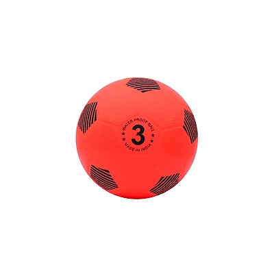 TOTAL Home Play Waterproof Football – Soft Rubber Moulded Soccer Ball for Kids &amp; Beginners-Orange-3-1
