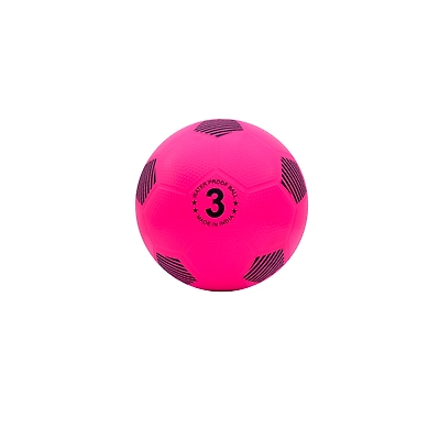 TOTAL Home Play Waterproof Football – Soft Rubber Moulded Soccer Ball for Kids &amp; Beginners-Pink-3-1