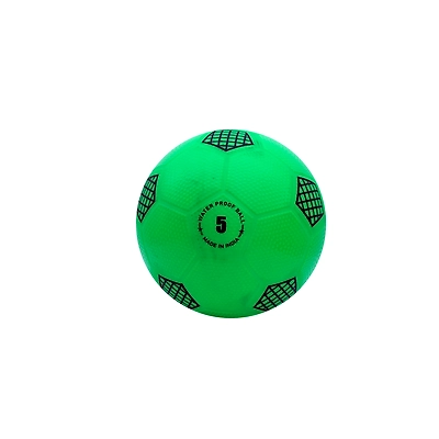 TOTAL Home Play Waterproof Football – Soft Rubber Moulded Soccer Ball for Kids &amp; Beginners-Green-5-1