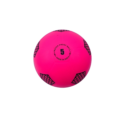 TOTAL Home Play Waterproof Football – Soft Rubber Moulded Soccer Ball for Kids &amp; Beginners-Pink-5-1