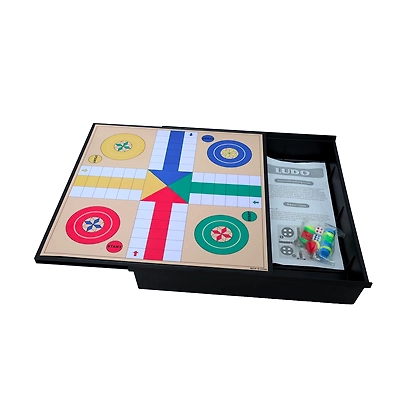 Total 3-in-1 Chess Ludo Snake Ladder Board Game Set-Multicolor-1
