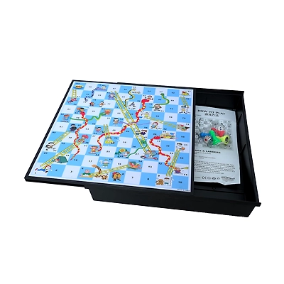Total 3-in-1 Chess Ludo Snake Ladder Board Game Set-Multicolor-2