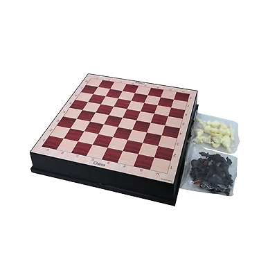 Total 3-in-1 Chess Ludo Snake Ladder Board Game Set-Multicolor-3