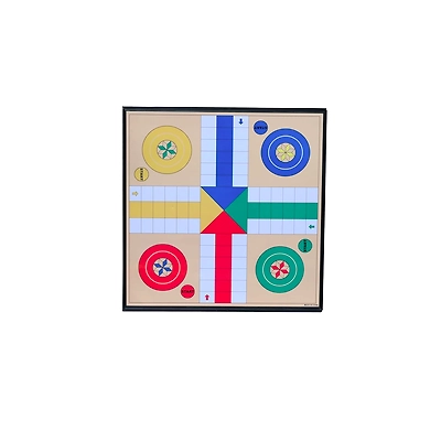 Total 3-in-1 Chess Ludo Snake Ladder Board Game Set-Multicolor-5