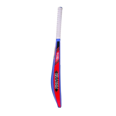 TOTAL PVC Cricket Bat – Lightweight Plastic Bat for Tennis Ball, Size 8 for Ages 15+-Fighter-Blue-PVC-4