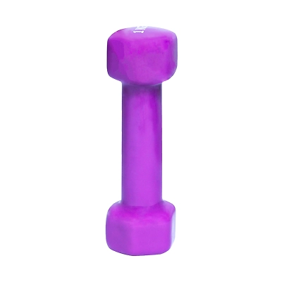 TOTAL Vinyl Coated Hexa Dumbbell Set for Home Workout and Strength Training (Pair)-PURPLE-1 KG-2