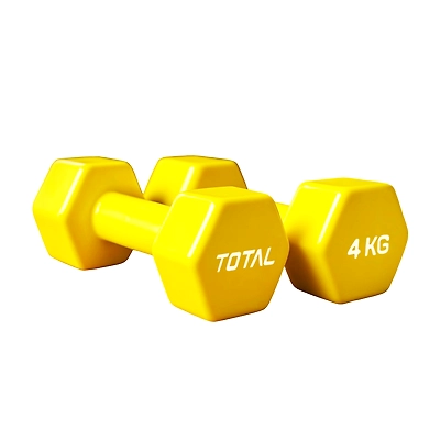 TOTAL Vinyl Coated Hexa Dumbbell Set for Home Workout and Strength Training (Pair)-39940