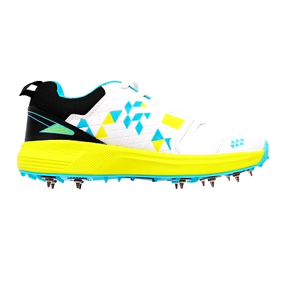 Total T-Terminator Metal Spike Cricket Shoes for Men-BLACK / YELLOW-8-3