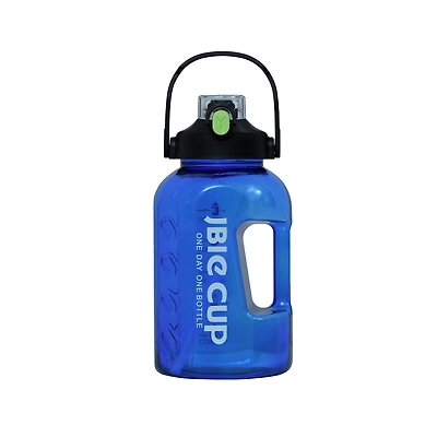 TOTAL Big Water Bottle with Straw &amp; Handle BPA-Free Leakproof Gym Sipper-Blue-TS6-1-2 L-1
