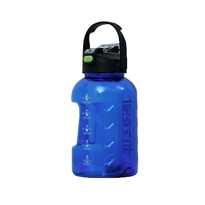 TOTAL Big Water Bottle with Straw &amp; Handle BPA-Free Leakproof Gym Sipper-Blue-TS6-1-2 L-2