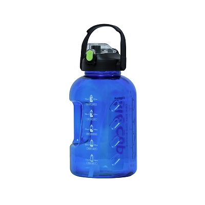 TOTAL Big Water Bottle with Straw &amp; Handle BPA-Free Leakproof Gym Sipper-TS6-3-3 L-Blue-1