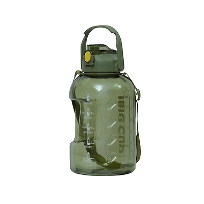 TOTAL Big Water Bottle with Straw &amp; Handle BPA-Free Leakproof Gym Sipper-TS6-1-2 L-Olive-1