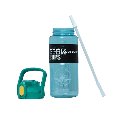 TOTAL Big Water Bottle with Straw &amp; Handle BPA-Free Leakproof Gym Sipper-Green-2 L-TS6-11-2