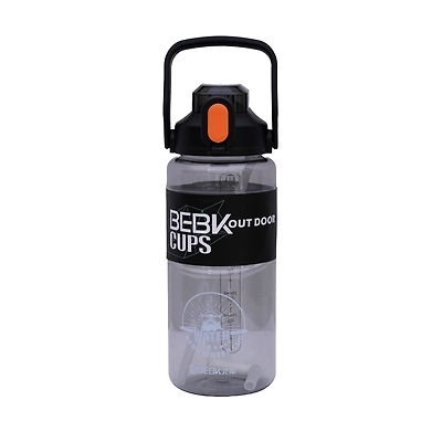 TOTAL Big Water Bottle with Straw &amp; Handle BPA-Free Leakproof Gym Sipper-56377