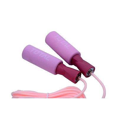 TOTAL Adjustable Skipping Rope for Fitness &amp; Weight Loss-Light Pink-0615-1