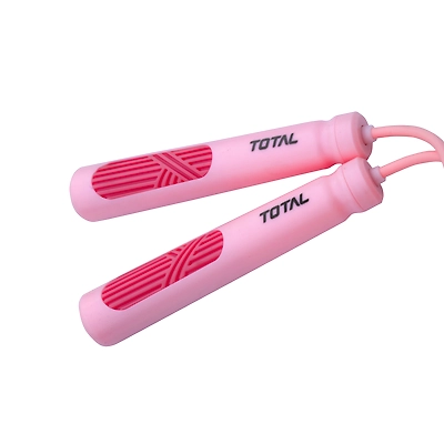 TOTAL Adjustable Skipping Rope for Fitness &amp; Weight Loss-Light Pink-0618-1