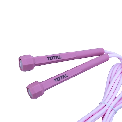 TOTAL Adjustable Skipping Rope for Fitness &amp; Weight Loss-Light Pink-0312-1