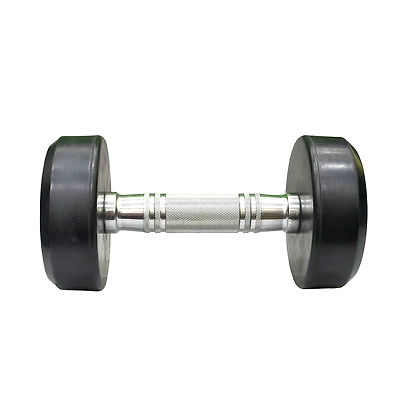 Total Round Rubber‑Coated Dumbbell Set of 2-5 KG-Black-3