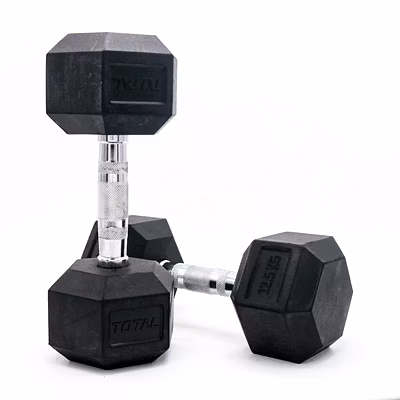 TOTAL Hexagonal Dumbbells Set for Home Gym - Full-Body Strength Training Equipment-55855
