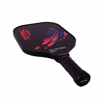 Total Pickleball Paddle for Indoor Outdoor-Carbon Fiber Surface-14 MM-Red-1