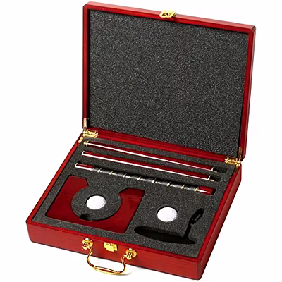 Total Wooden Golf Putting Practice Set with Travel Case for Men &amp; Office Use-43091