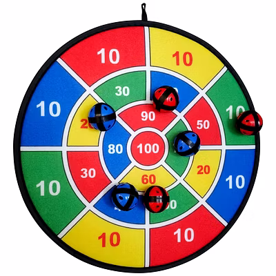 Total Velcro DartBoard Game Set for Kids with 6 Sticky Balls-56975