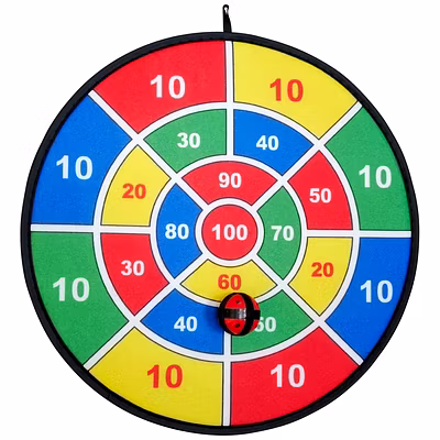 Total Velcro DartBoard Game Set for Kids with 6 Sticky Balls-1