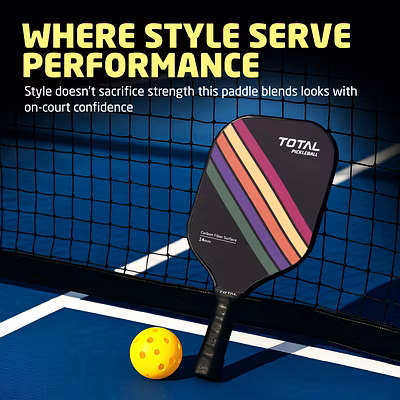Total Pickleball Paddle Lightweight Carbon Fiber Surface-Carbon Fiber Surface-14 MM-Assorted-3