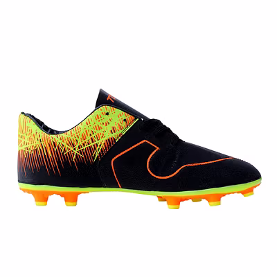 TOTAL Men's Football Storm Stud Shoes-Black/Lime/Orange-5-STORM-2