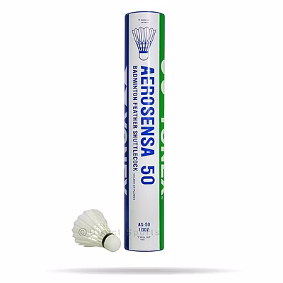 YONEX Aerosensa 50 Professional Feather Shuttlecock Tournament-Grade (Pack of 12)-57088