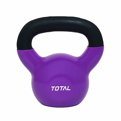 TOTAL Neoprene Kettlebell for Home Gym &amp; Strength Training-Purple-4 KG-1