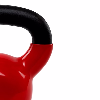 TOTAL Neoprene Kettlebell for Home Gym &amp; Strength Training-2 KG-Red-3