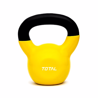 TOTAL Neoprene Kettlebell for Home Gym &amp; Strength Training-Yellow-10 KG-1