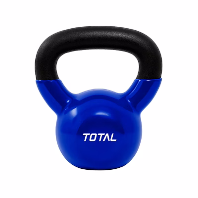 TOTAL Neoprene Kettlebell for Home Gym &amp; Strength Training-Blue-24 KG-1