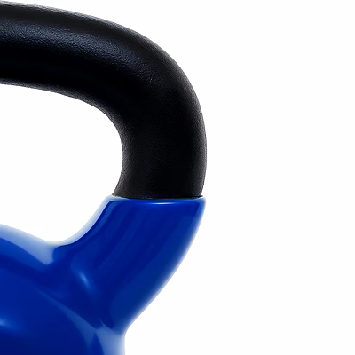 TOTAL Neoprene Kettlebell for Home Gym &amp; Strength Training-Blue-24 KG-3