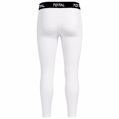 TOTAL Men Compression Tights for Gym, Running and Sports Training-White-XL-1