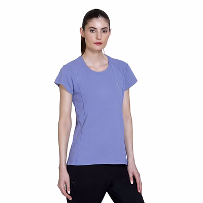 TOTAL Women Quick Dry Gym T-Shirt for Yoga, Running and Workout Activewear-Lavender-Lavender-XXL-XXL-1
