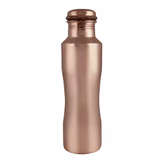 Copper Plain Curve Design Water Bottle