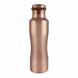 Copper Plain Curve Design Water Bottle